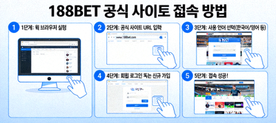 188BET 공식 사이트 접속 방법 단계별 안내 이미지